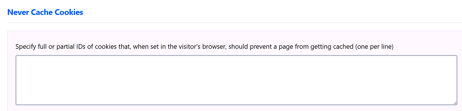 Never Cache Cookies